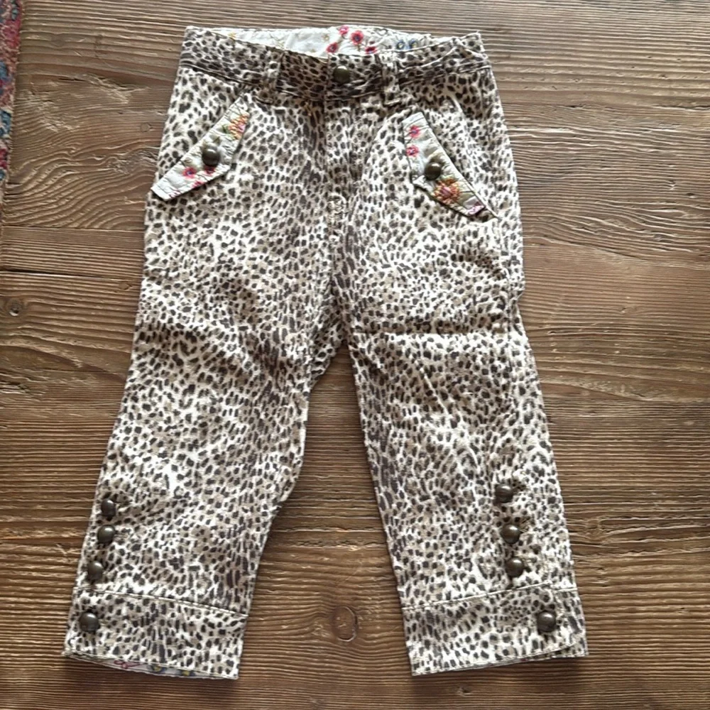 Children’s place stretch Leopard Straight Leg Pant Print size 6